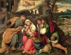 The Adoration of the Shepherds (Bonifazio Veronese) - Muzeo.com