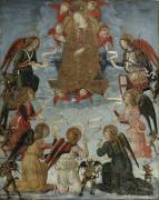 Virgin in Glory surrounded by Seven Archangels (Maestro di Marradi) - Muzeo.com