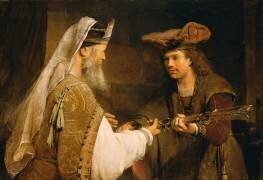 Ahimelech donnant l'épée de Goliath à David (Aert de Gelder) - Muzeo.com