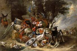 Animaux et Ustensiles dit le Départ de Jacob pour la Mésopotamie (Pieter Boel) - Muzeo.com