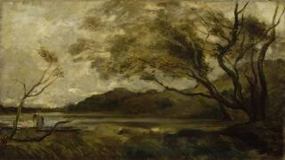 Arbres près d'un étang (Jean-Baptiste Camille Corot) - Muzeo.com