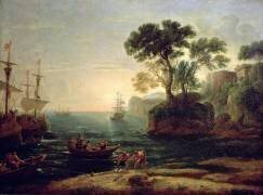 Arrivée d'Énée en Italie (Claude Gellée) - Muzeo.com