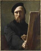Autoportrait au chevalet (Hippolyte Flandrin) - Muzeo.com