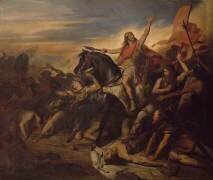 Bataille de Tolbiac (remporté par Clovis sur les Allamans en 496) (Ary Scheffer) - Muzeo.com