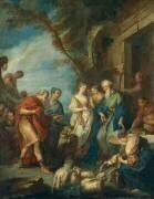 Bethuel accueillant le serviteur d'Abraham (François Boucher) - Muzeo.com