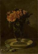 Bouquet de roses dans un verre (Thomas Couture) - Muzeo.com