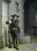 Breton armé gardant un porche (Charles Loyeux) - Muzeo.com