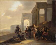 Buveurs et mendiants sur le forum romain (Jan Both) - Muzeo.com