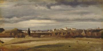Campagne romaine. Le Monte Testaccio. (Jean-Baptiste Camille Corot) - Muzeo.com