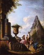 Capricci de ruines classiques avec des philosophes discutant (Giovanni Paolo Pannini) - Muzeo.com