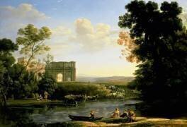 Capriccio pastoral avec l'arc de Constantinople (Claude Gellée) - Muzeo.com