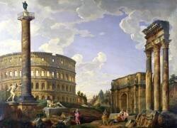 Capriccio romain montrant le Colisée (Giovanni Paolo Pannini) - Muzeo.com