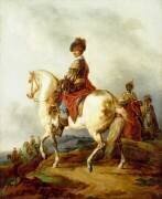 Cavalier sur un cheval blanc (Francesco Casanova) - Muzeo.com