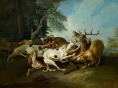Cerf aux abois (Alexandre-François Desportes) - Muzeo.com