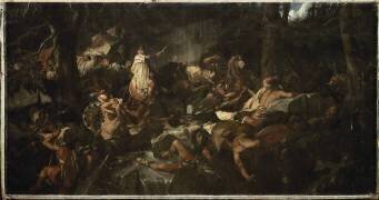 Charlemagne traverse les Alpes au Mont-Cenis défendu par les Lombards en 773 (Paul Delaroche) - Muzeo.com