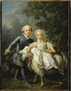 Charles-Philippe de France, comte d'Artois et sa soeur madame Clotilde (François-Hubert Drouais) - Muzeo.com