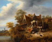 Chaumière sur la rive (Cornelis Gerritsz Decker) - Muzeo.com