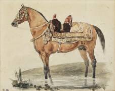 Cheval arabe de profil vers la gauche (Théodore Géricault) - Muzeo.com
