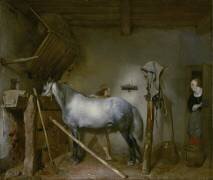 Cheval dans une écurie (Gérard ter Borch) - Muzeo.com