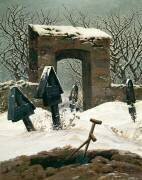 Cimetière dans la neige (Caspar David Friedrich) - Muzeo.com