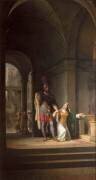Clotilde suppliant Clovis son époux d'embrasser le christianisme (Jean-Antoine Laurent) - Muzeo.com