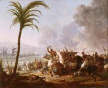 Combat de cavaliers entre Français et Mamelucks pendant la campagne d'Egypte (Jacques François Joseph...) - Muzeo.com