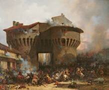 Combat à Porte Pannessac en 1562 (Julien-Michel Gué) - Muzeo.com