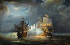 Combat naval entre la frégate 
