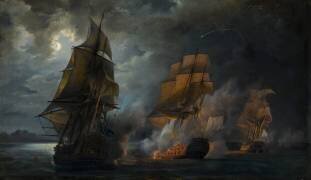 Combat naval entre le vaisseau français 