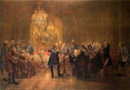 Concert de flûte de Frédéric le Grand à Sanssousci (Adolph von Menzel) - Muzeo.com