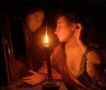 Couple éclairé par une bougie (Godfried Schalcken) - Muzeo.com