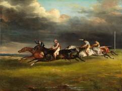 Course de chevaux dit Le Derby de 1821 à Epsom (Théodore Géricault) - Muzeo.com