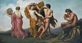 Danse des nymphes présidée par le dieu Pan (Anne-Louis Girodet) - Muzeo.com