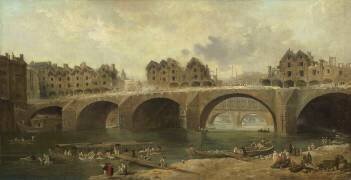 Démolition des maisons du pont Notre-Dame, en 1786 (Hubert Robert) - Muzeo.com