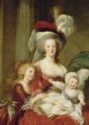Détail de Marie-Antoinette de Lorraine-Habsbourg, reine de France et ses enfants (Elisabeth Vigée Le Brun) - Muzeo.com