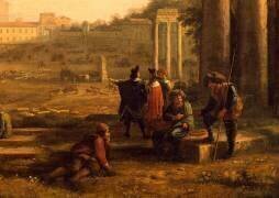 Détail de Vue du Campo Vaccino (Claude Gellée) - Muzeo.com