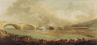 Dévoilement du Pont de Neuilly (Hubert Robert) - Muzeo.com