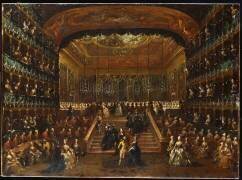 Dîner et le Bal dans le théâtre San Benedetto de Venise, en l'honneur du Comte du Nord, 22 janvier 1782 (Francesco Guardi) - Muzeo.com
