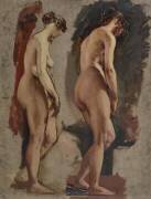 Deux nus féminins debout en pied (William Etty) - Muzeo.com