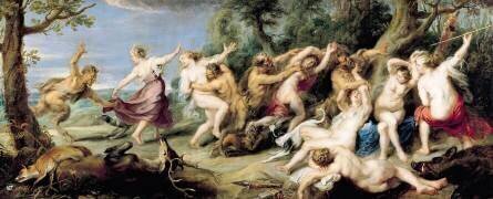 Diana and her Nymphs Surprised by Fauns (Pierre Paul Rubens) - Muzeo.com