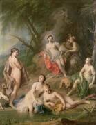 Diane et les nymphes au bain (Jacopo Amigoni) - Muzeo.com