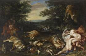 Diane et ses nymphes après leur chasse (Jan Brueghel le Jeune) - Muzeo.com