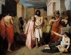 Œdipe et Antigone ou la peste de Thèbes (Charles Jalabert) - Muzeo.com