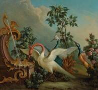 Echassiers de fantaisie près d'une fontaine (Jean-Baptiste Oudry) - Muzeo.com