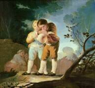 Enfants gonflant une vessie (Francisco de Goya) - Muzeo.com