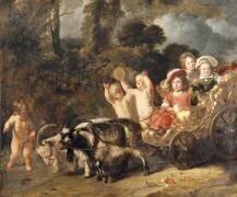 Enfants nobles dans un char trainé par des chèvres (Ferdinand Bol) - Muzeo.com