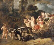 Enfants nobles dans un char trainé par des chèvres (Ferdinand Bol) - Muzeo.com