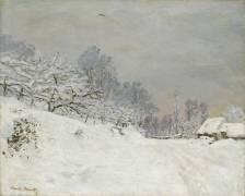 Environs de Honfleur, neige (Claude Monet) - Muzeo.com