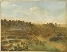 Episode de la Guerre de Sept Ans (1756-1763), attaque d'un village par les troupes françaises (Jean-Baptiste Le Paon) - Muzeo.com