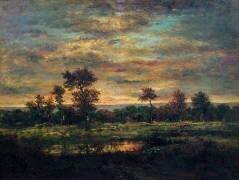 Étang à l'orée d'un bois (Théodore Rousseau) - Muzeo.com